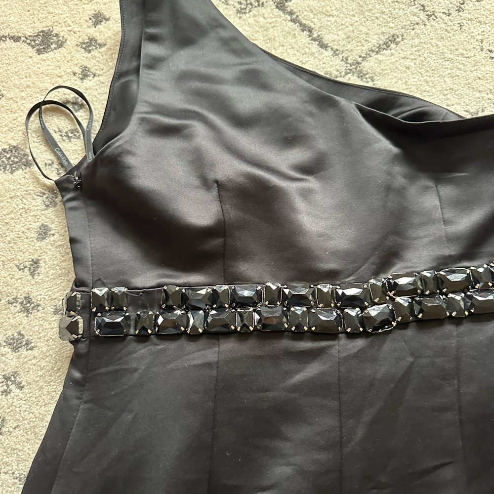 Calvin Klein One Shoulder Black Dress